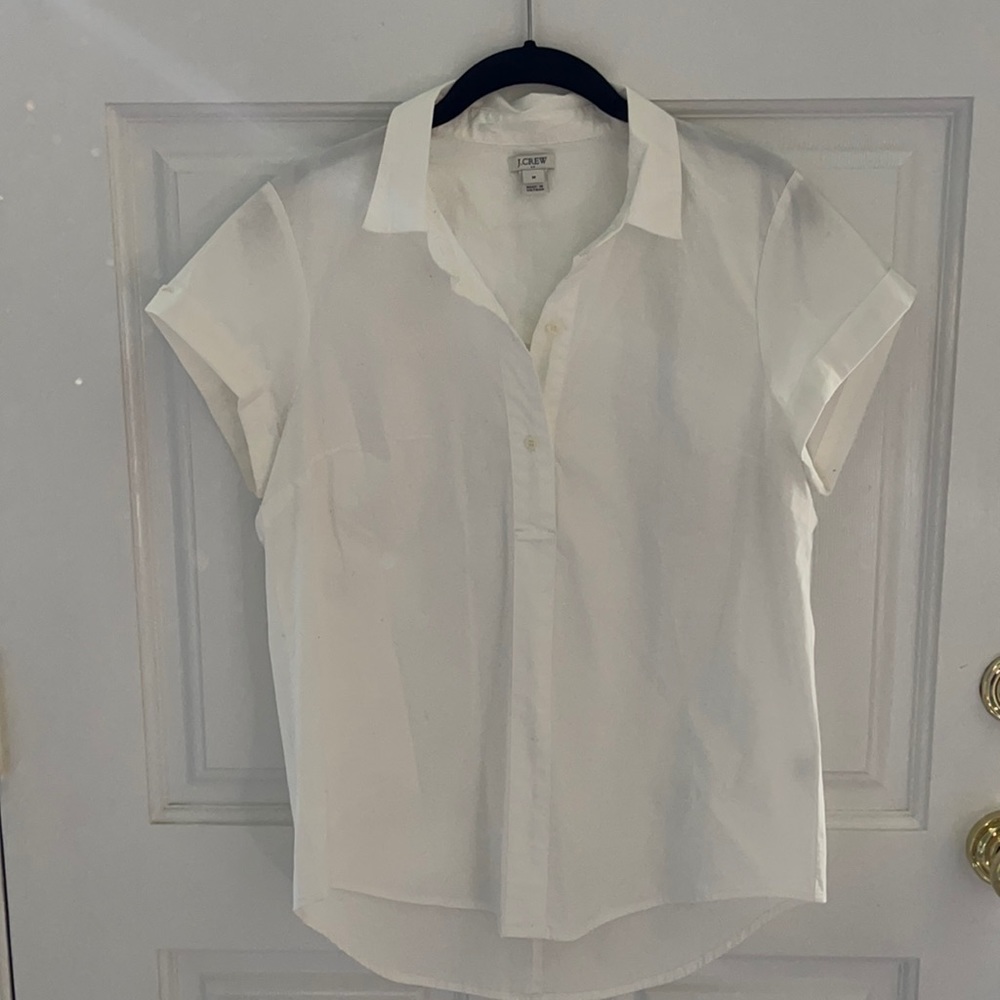 J. Crew White blouse, Size M